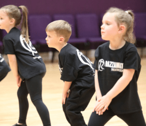 Students taking part in a Razzamataz Class